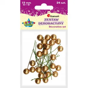 Zlatý kulový ornament řady Titanum Craft-Fun (16088A)
