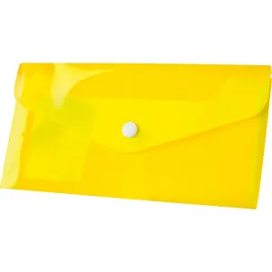 Tetis plastová složka s klipem pp obálka DL barva: žlutá 140 mic. 110 mm x 220 mm (BT612-Y)