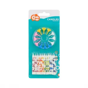 Narozeninová svíčka Godan bílá s potiskem (BS56061200A)