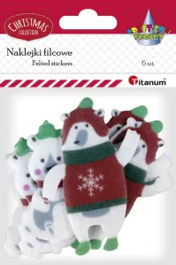Nálepka (samolepka) Titanum Craft-Fun Series plstěné vánoční lední medvědi (4825)