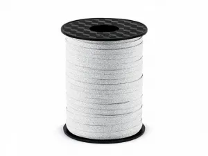Plastová stuha Partydeco stříbrná 5 mm 225 m (PRM5-018)