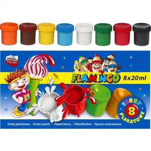Plakátové barvy Flamingo 8 barev x 20 ml