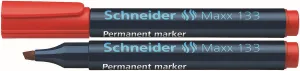 Permanentní popisovač Schneider Maxx 133, červený, 1,0-3,0 mm, dlátovým hrotem (SR113302)