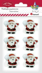 Vánoční samolepky Titanum Craft-Fun Series Santa s bambulí (LL-004)