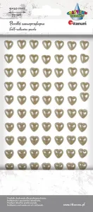 Titanum Craft-Fun Series samolepicí korálky srdíčka bílá