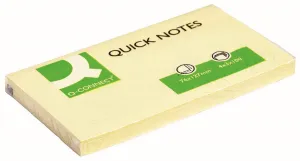 Samolepicí bločky Q-Connect žluté světlé 100k 127mm x 76mm (KF10503)
