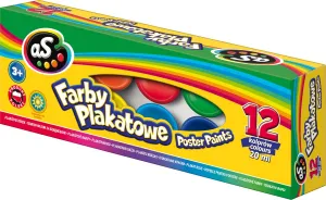 Barva plakátových barev Ace: mix 20 ml 12 barev.