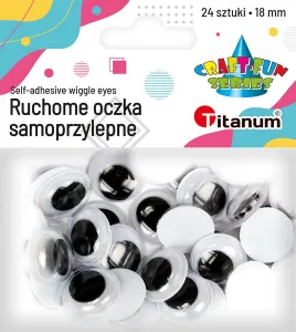 Titanum Craft-Fun Series samolepicí očka 18 mm 24 ks