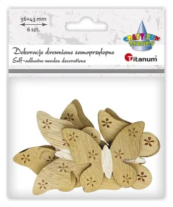 Titanum Craft-Fun Series dřevěné ozdoby samolepící motýli (7509)