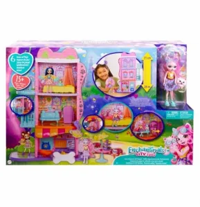 Panenka Mattel Enchantimals domeček s kavárnou (HHC18)