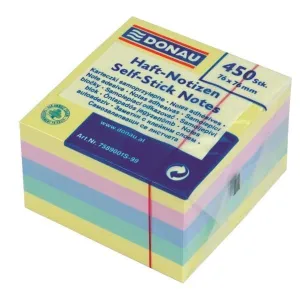 Donau samolepicí bločky mix pastelové 450k 76mm x 76mm (7589001)