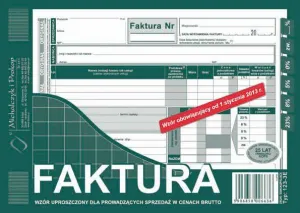 Ofsetový tisk Michalczyk i Prokop Hrubá DPH faktura A5 vylepšená, A5 80k. (123-3E)
