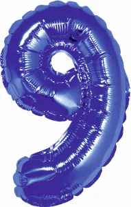 Fóliový balónek Godan číslo 9 modrý 35 cm (FG-C35N9)