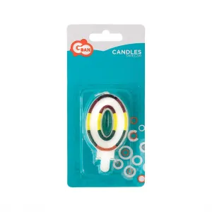 Narozeninová svíčka Godan s číslem a třpytkami 0 (SZ101007/0)