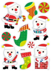 Titanum Craft-Fun Series Vánoční nálepka (samolepka) Santa Clauses, ponožky (MDM XMASS SNOWNAM)