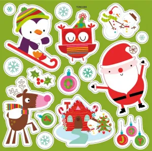 Samolepka (samolepka) Titanum Craft-Fun Series Vánoce tučňák, sova, Santa Claus, sob (TON-1008)