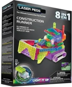 Bemag Laser Pegs stavební kostky 8v1 stavební vozidlo (RN2170B)