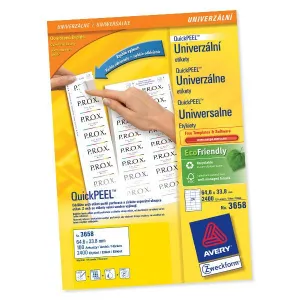 Samolepicí štítek Avery Zweckform A4 - bílý 210 mm x 297 mm (N§3478)