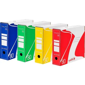 Archivační krabice VauPe System 80 mm A4 - modrá 330 mm x 290 mm x 80 mm (434/03)