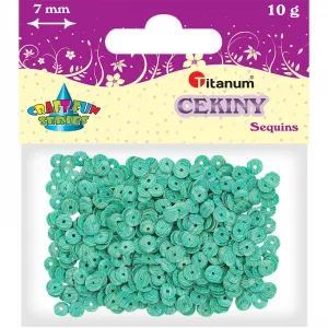 Titanum Craft-Fun Series flitry Kulaté pruhy tyrkysové a bílé barvy