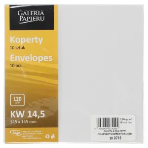 Obálka millennium diamond white K kw - diamantově bílá 145 mm x 145 mm