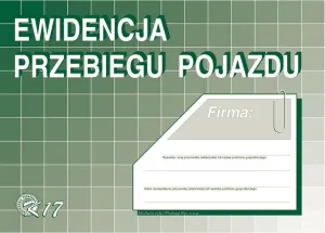Ofsetový tisk Michalczyk i Prokop Ewidencja przebiegu pojazdów (bez kosztów) A5 A5 32k. (K17)