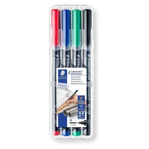 Staedtler Lumocolor 317 1 mm flexi pero 4 barvy v pouzdře