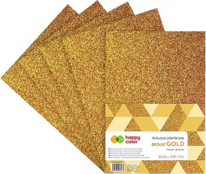Happy Color barva pěnového listu: zlatá 5 oblouků. 210 mm x 297 mm (HA 7132 2030-11)