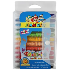 Twist-it Mini tužky se svíčkou Flamingo 12 barev twistovatelné