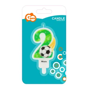 Narozeninová svíčka Godan číslo 2 s kuličkou 7,8 cm (PF-SCP2)