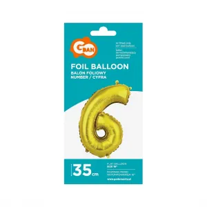 Zlatý balónek Godan číslo 6 35 cm (FG-C35Z6)