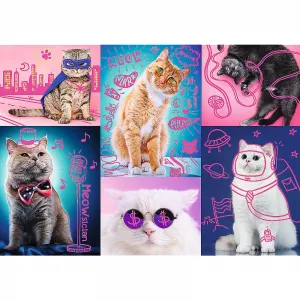 Puzzle Trefl Super kočky Neon Color Line 1000 el. (10581)