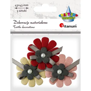 Titanum Craft-Fun Series látkové ozdoby květiny (BY029)