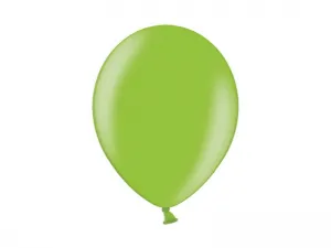 Partydeco metalizovaný gumový balónek 100 ks limetkový 270mm 12cal (12M-083)