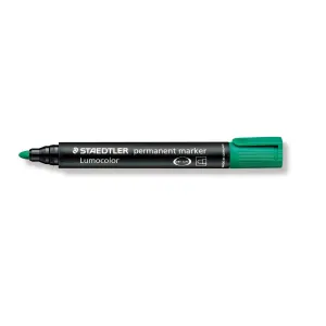 Permanentní popisovač Staedtler, zelený, kulatý hrot 2,0 mm