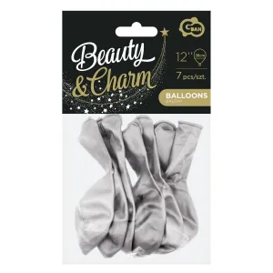 Godan Beauty&Charm platina 10ks stříbrný 300mm 12cal gumový balónek (CB-7LSR)