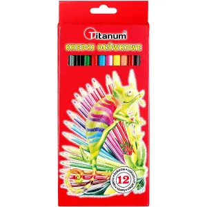 Šestihranné pastelky Titanum 12 barev 12 barev.