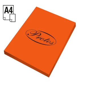 Barevný papír Protos A4 - oranžový 80g