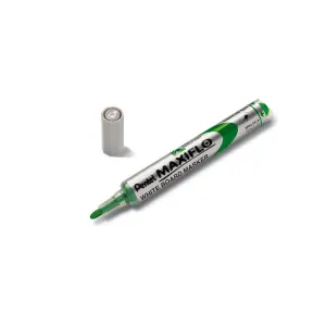 Popisovač Pentel na suché stírání, zelený, kulatý hrot 1,1-2,2 mm