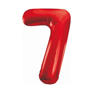 Fóliový balón Godan číslo 7 červený 85cm 40cal (BCHCW7)