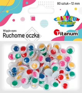 Titanum Craft-Fun Series barevná očka 12mm 80 ks (OC004)