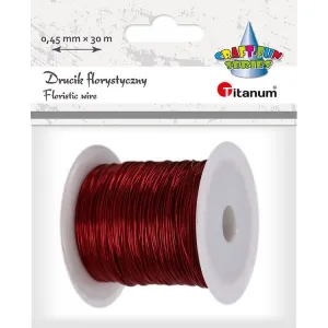 Titanum Craft-Fun Series floristický drát 0,45 mm x 30 m červený (PJ499)