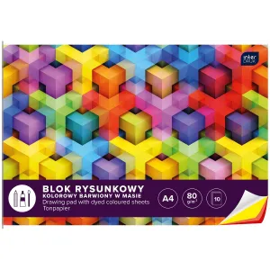 Interdruk A4 barevný blok na kreslení 80g 10k (BLRK10B)