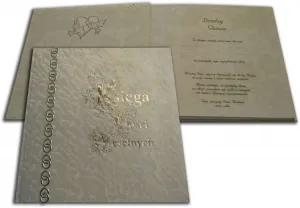 Pamětní kniha Warta zlacená - bílá 225mm x 220mm (319-103)