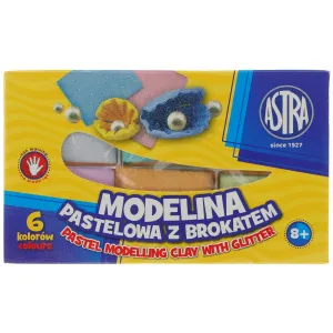 Modelovací hmota Astra 6 barev pastelový brokát (304118001)