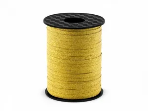 Plastová stuha Partydeco zlatá 5 mm 225 m (PRM5-019)
