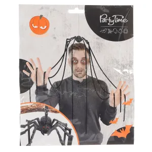 Arpex Halloweenská dekorace pavouk XL s nohama (HA6501)