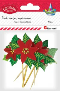 Titanum Craft-Fun Series papírové poinsettias xmass peří ornament (4832)