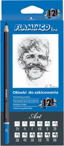 Art Flamingo Line technické tužky 8B-2H 12ks.