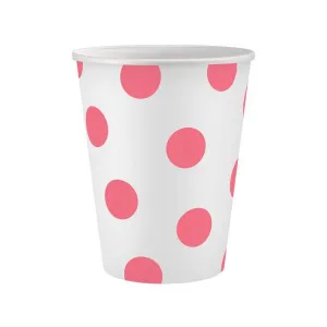 Godan jednorázový kelímek Hrášek růžový 6ks. 250 ml (PW-KPGR)